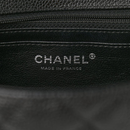 Chanel Caviar Quilted Jumbo Single Flap Black 9 of 10