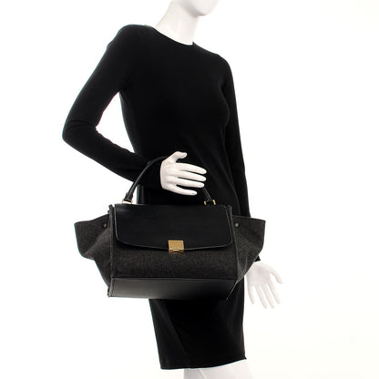 Celine Smooth Calfskin Felt Medium Trapeze Grey 3 of 10