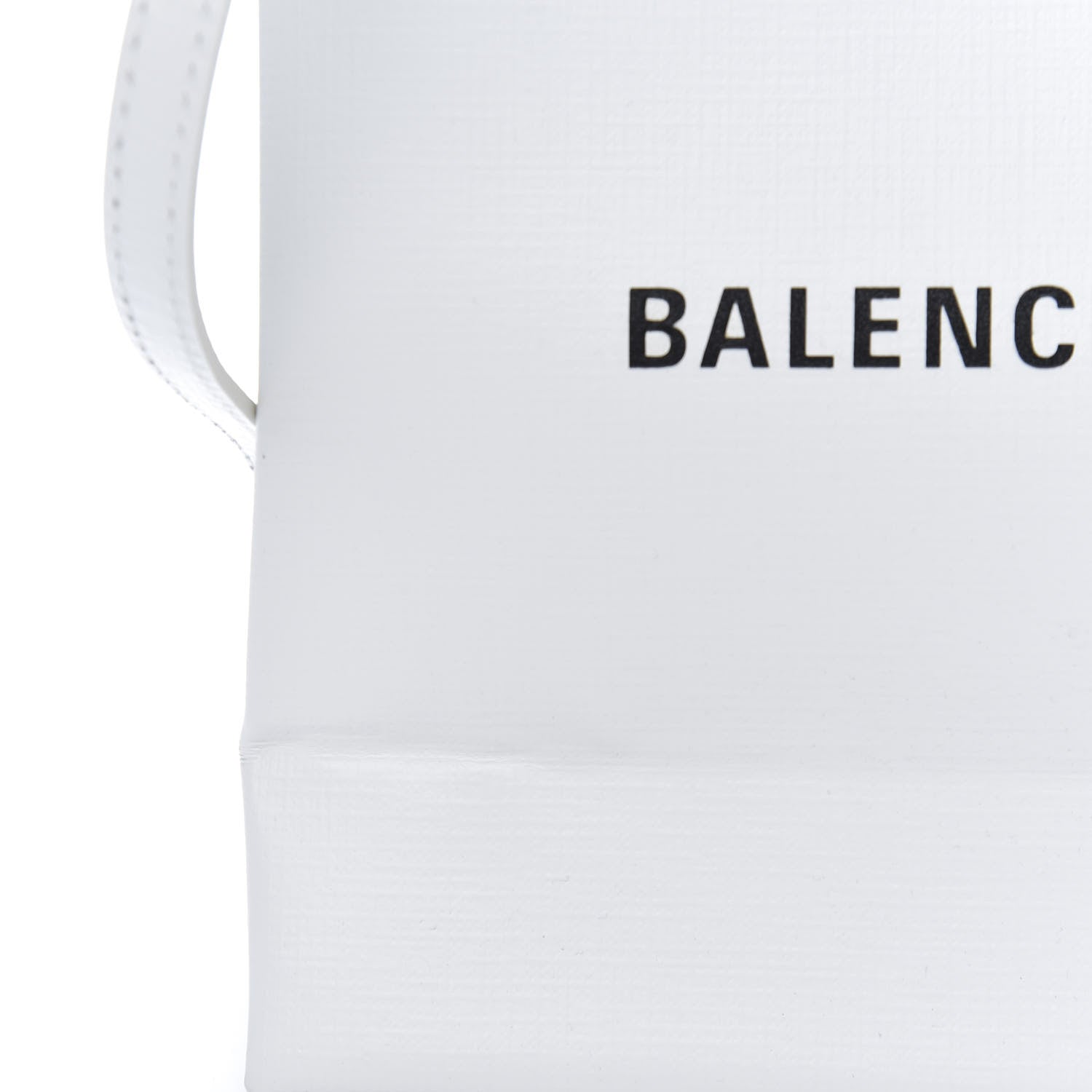 Balenciaga Squared Calfskin Logo North South Shopper Tote XXS White 12 of 12