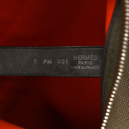 Hermes Toile Groom Boot And Helmet Bag Kaki Feu 7 of 12