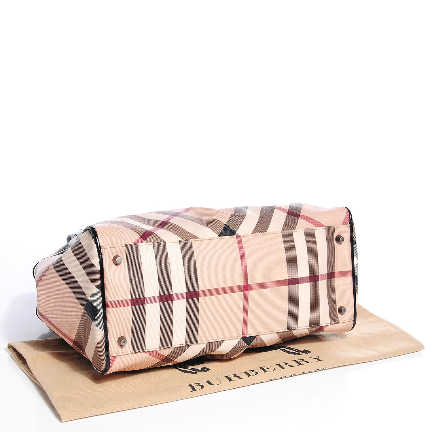 Burberry Nova Check Medium Melbury Tote Black 4 of 9