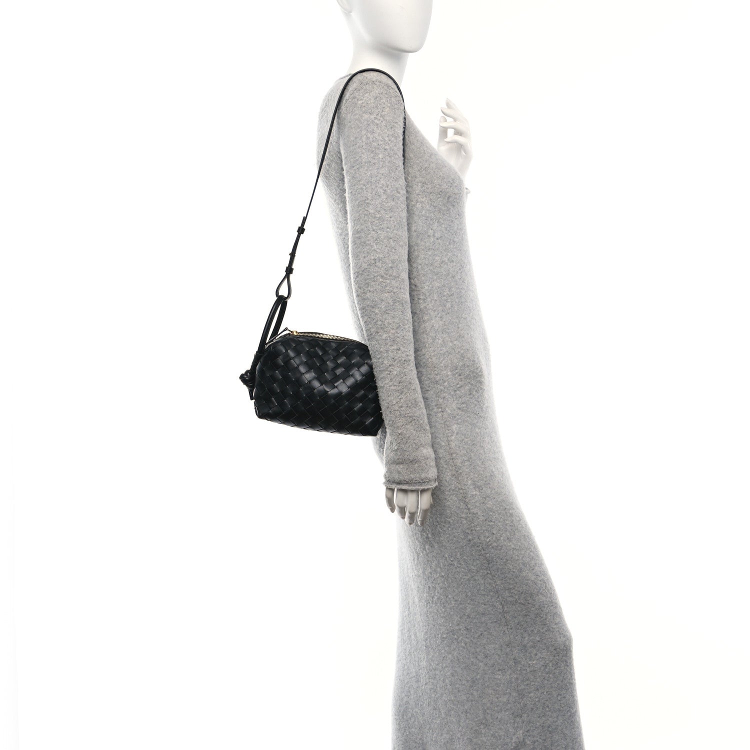 Bottega Veneta Nappa Intrecciato Loop Top Handle Camera Bag Black 2 of 10