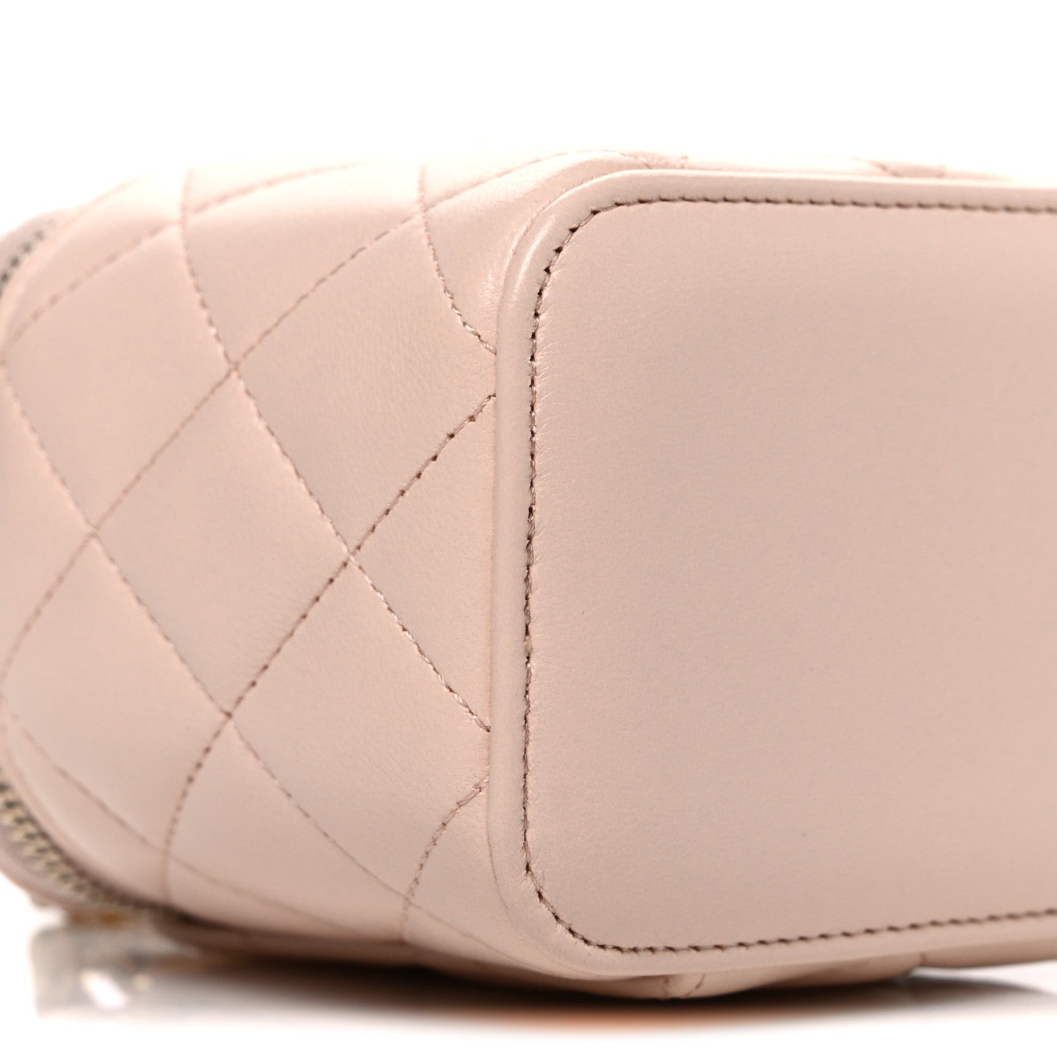 Chanel Lambskin Quilted Pearl Crush Mini Vanity Case With Chain