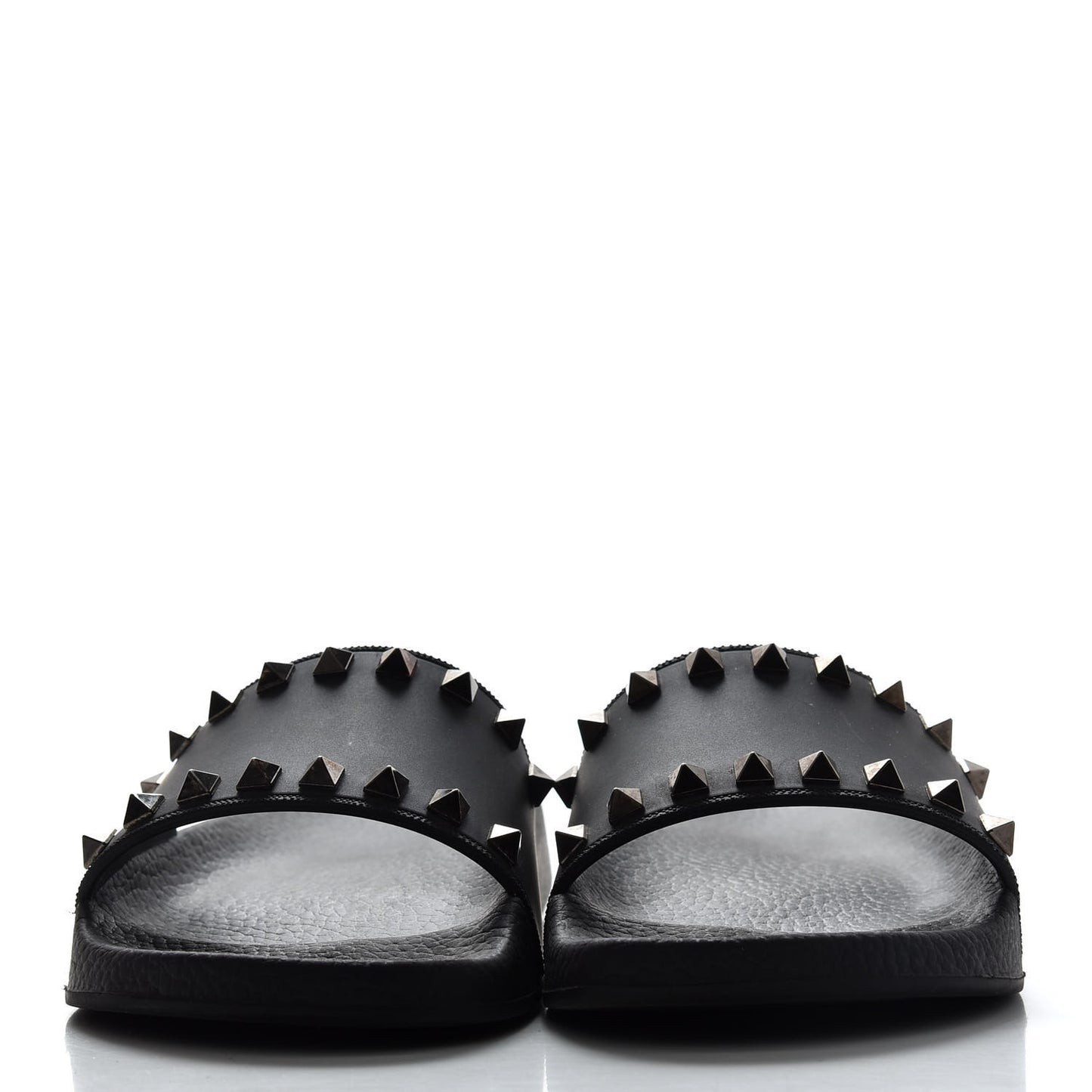 Rubber Rockstud Slide Sandals 36 Black