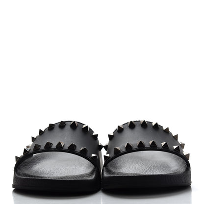 Valentino Garavani Rubber Rockstud Slide Sandals 36 Black 2 of 10