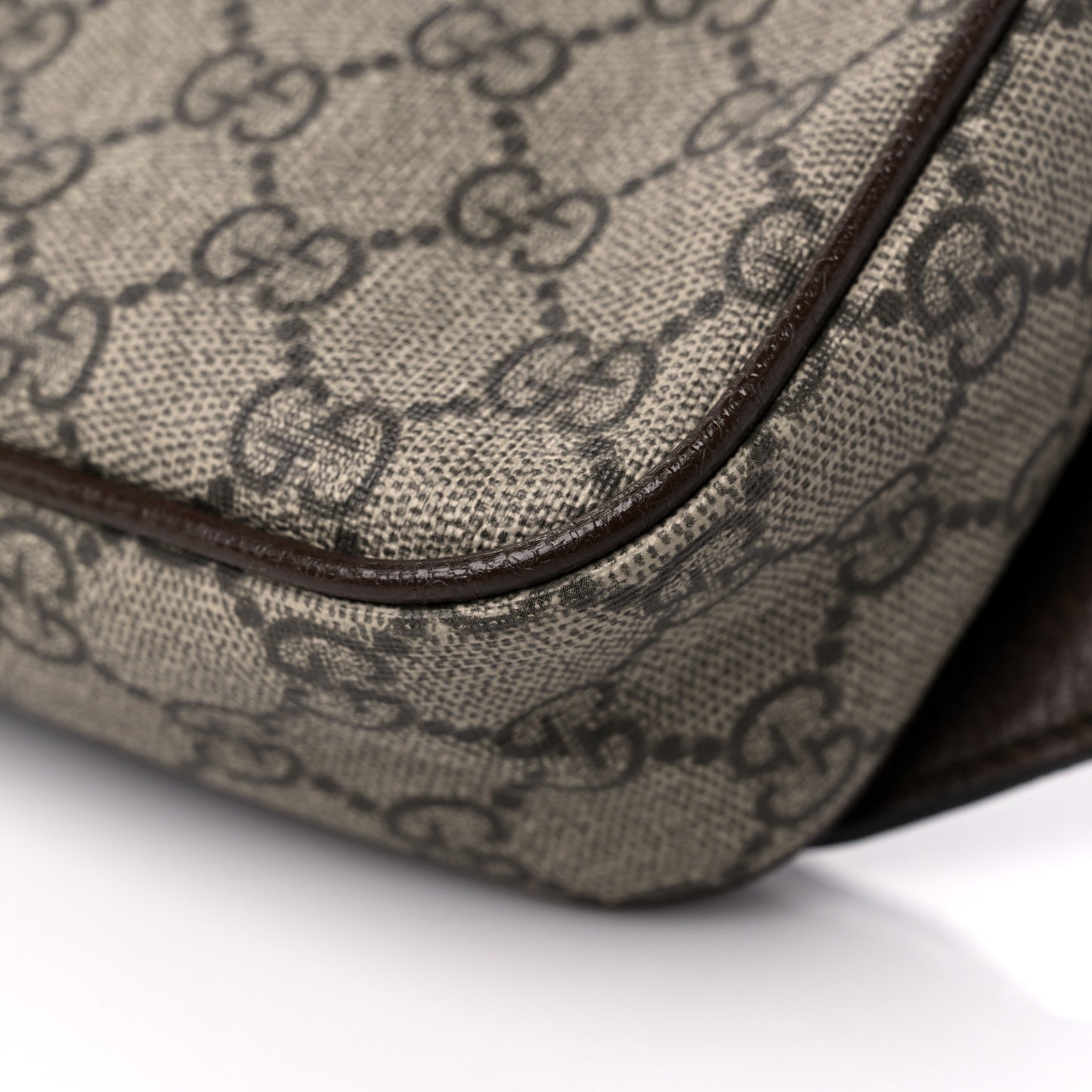 Soft GG Supreme Monogram Medium Ophidia Belt Bag Dark Brown