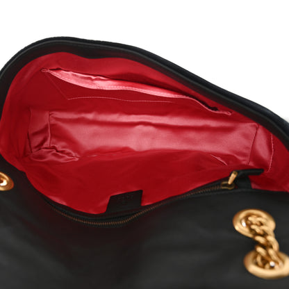 Gucci Velvet Matelasse Medium GG Marmont Shoulder Bag Black 5 of 11