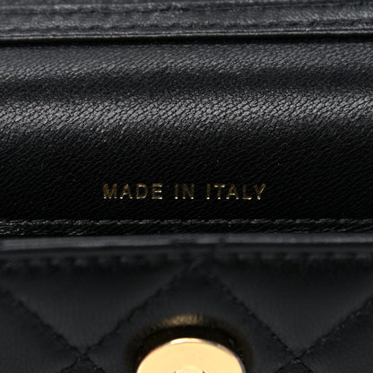 Chanel Lambskin Quilted Zirconium Clutch With Chain Black 7 of 14