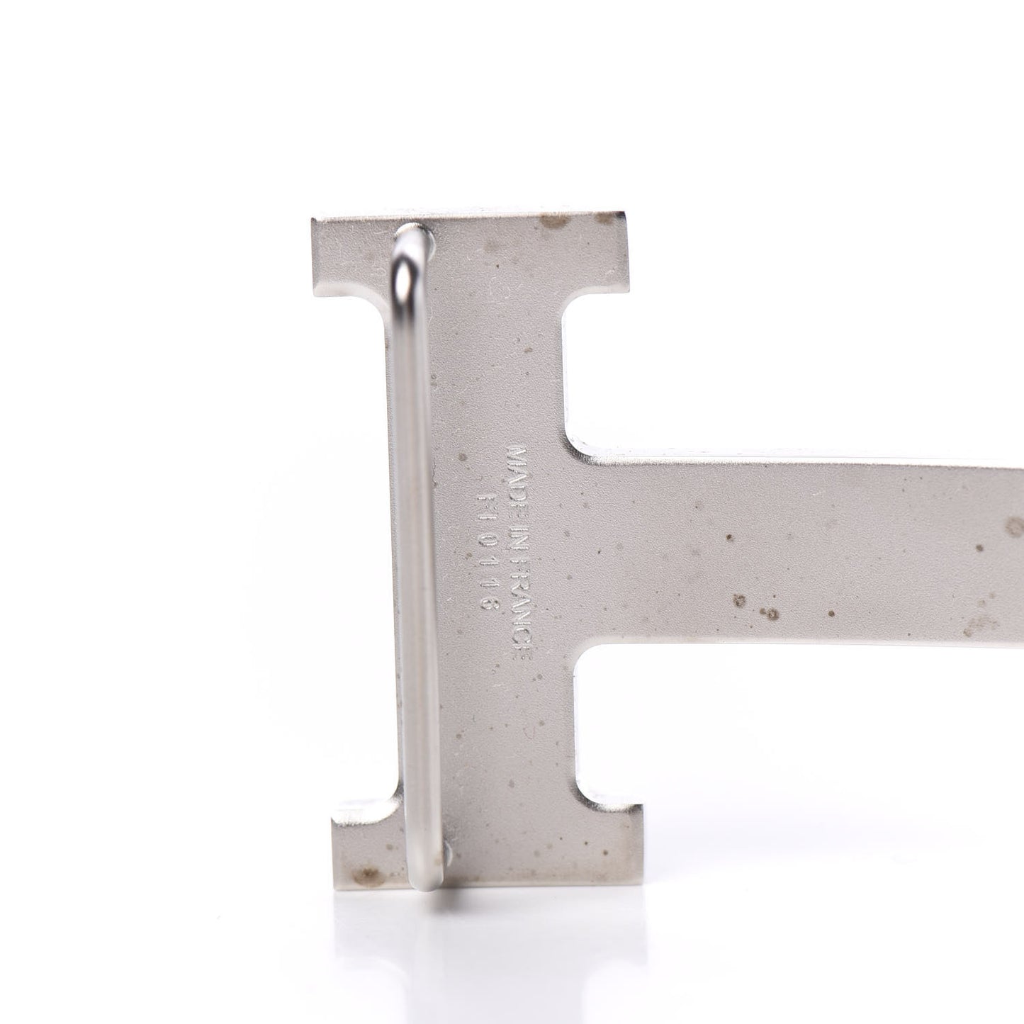 Polished Palladium 32mm H Belt Buckle Silver