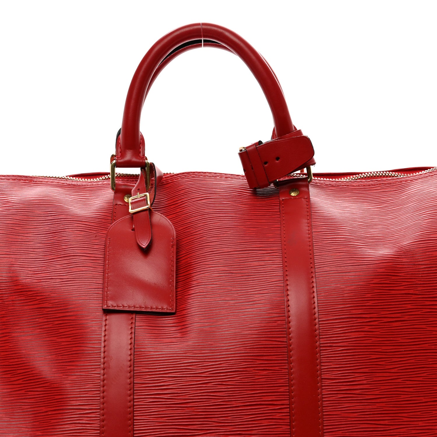Louis Vuitton Epi Keepall 55 Castillan Red 5 of 10