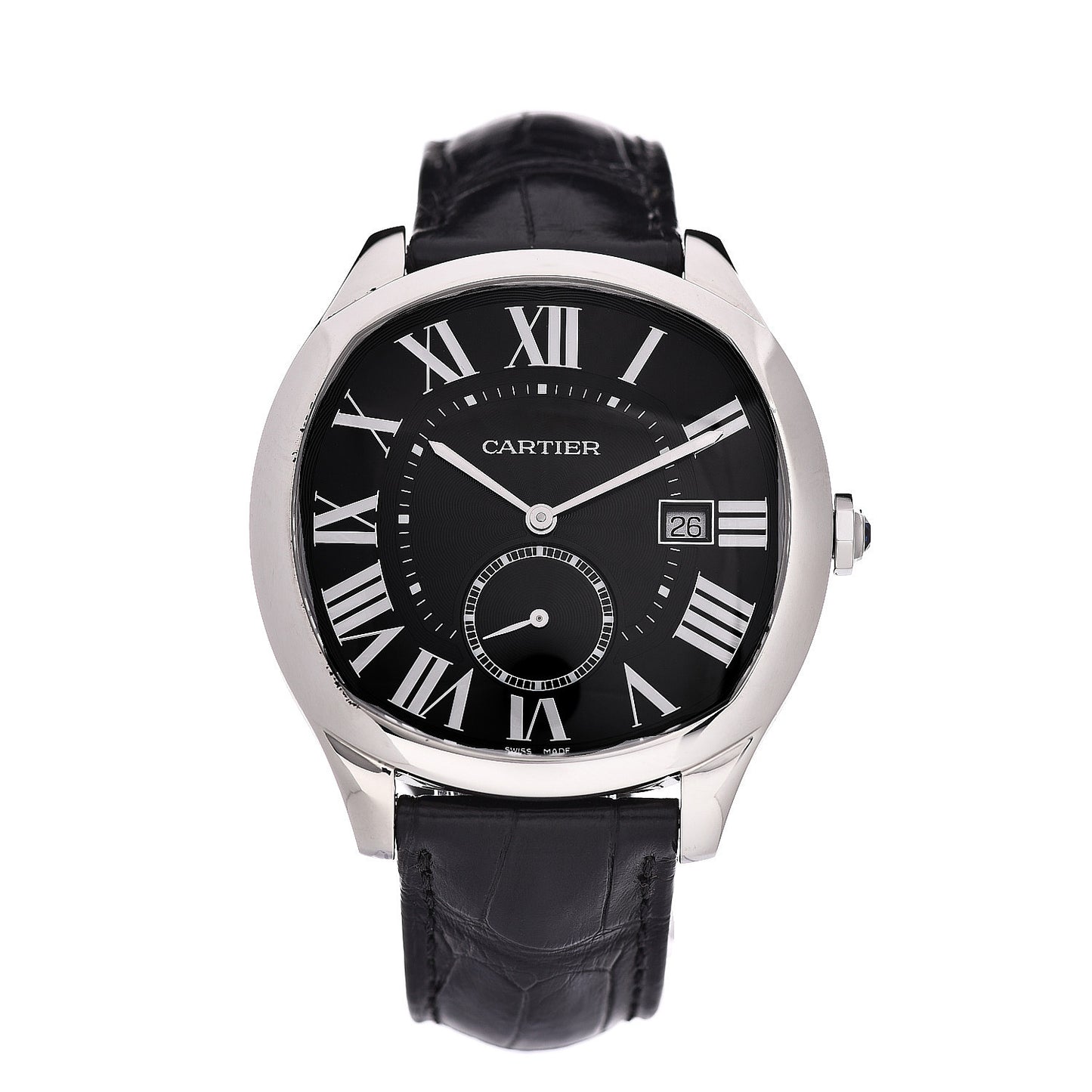 Stainless Steel Alligator 41mm Drive De Automatic Watch Black
