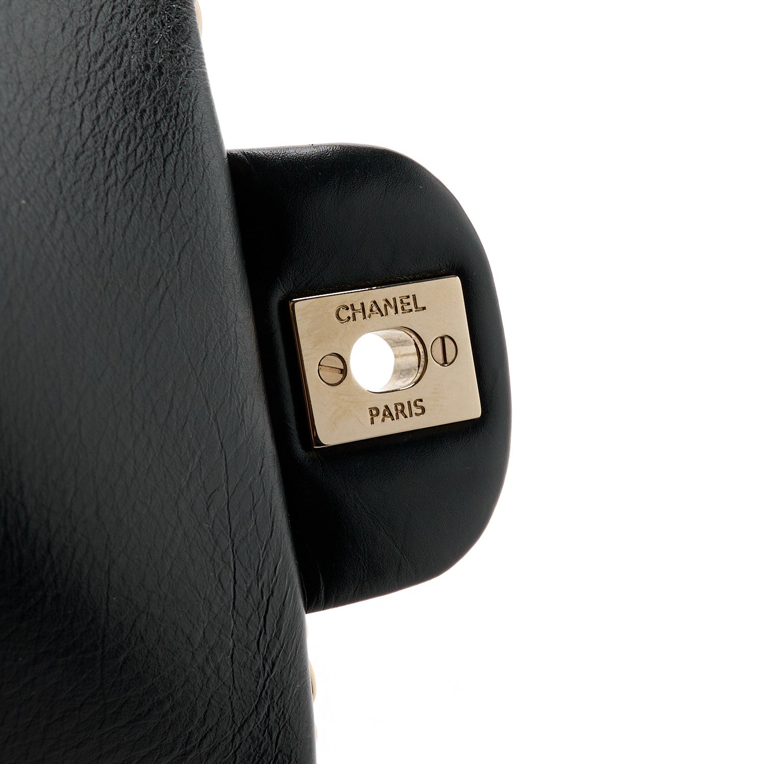 Chanel Crumpled Calfskin Medium Chain All Over Flap Black 7 of 12