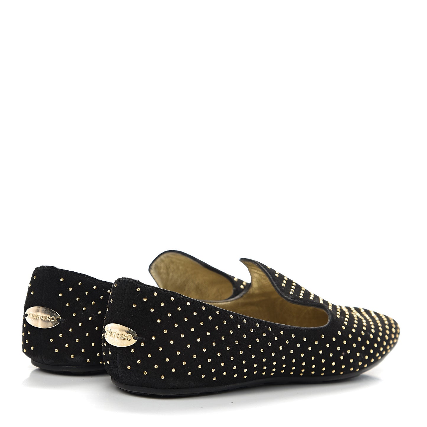 Suede Studded Wheel Weekend Slipper 39 Black