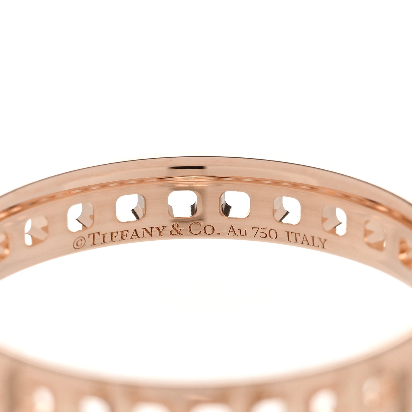 18K Rose Gold Narrow T True Ring 58 8.5