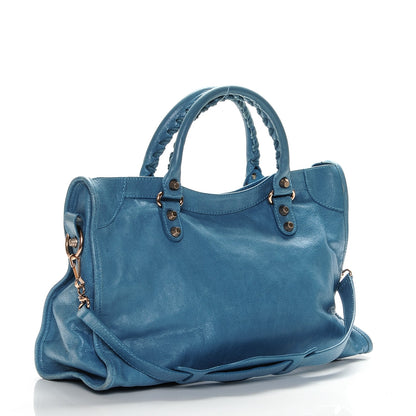 Balenciaga Agneau Giant 12 Rose Gold Hardware City Bleu Indigo 3 of 6