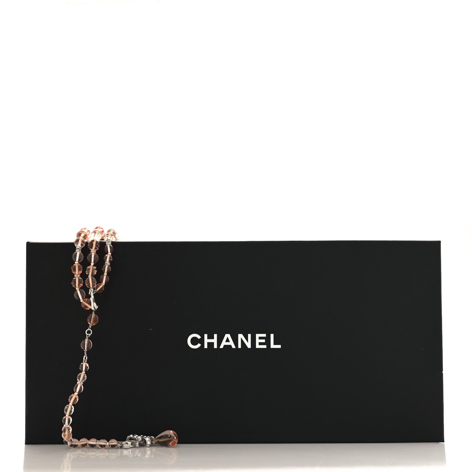 Chanel Resin Bead Crystal CC Bow Belt Pink Silver 4 of 4