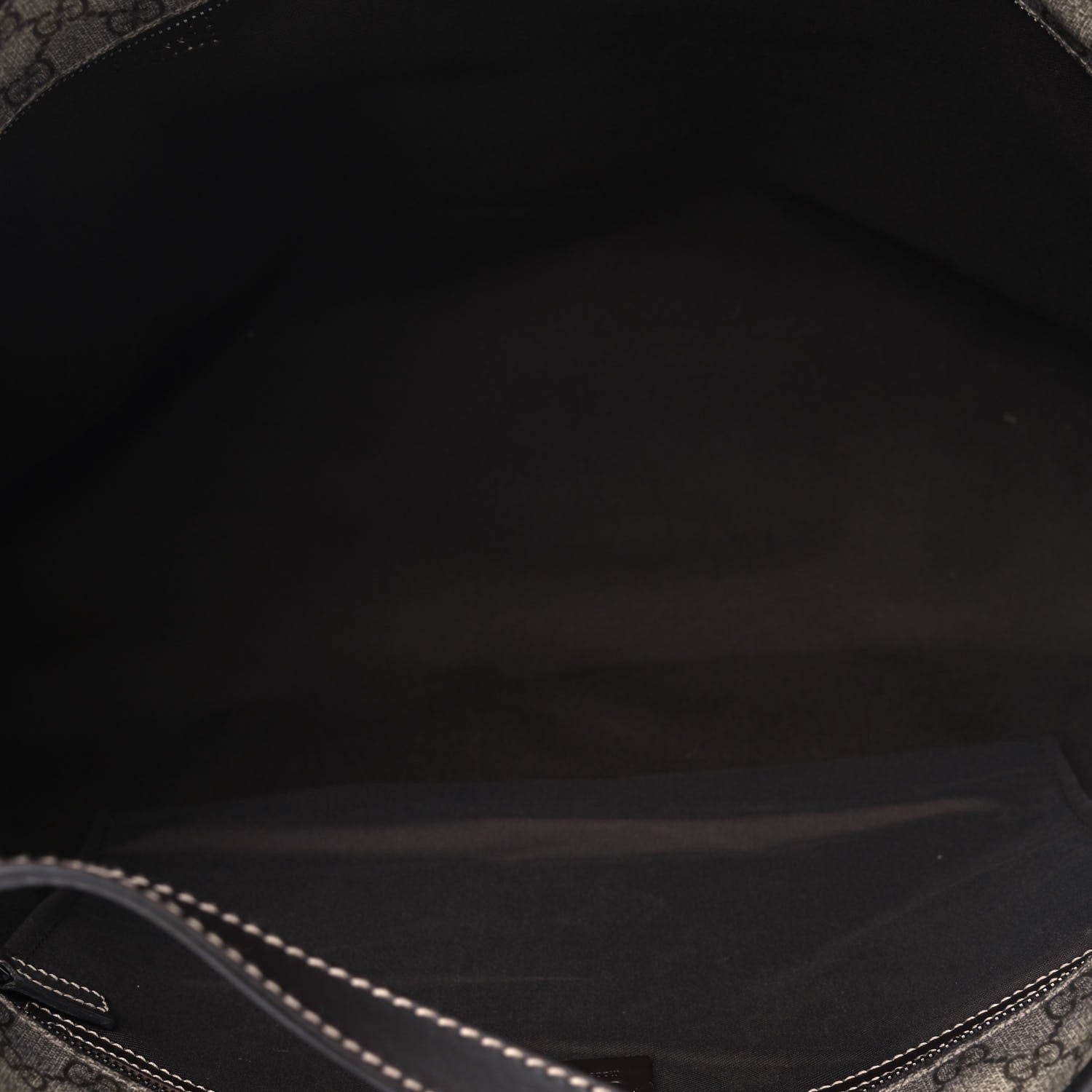 Gucci GG Supreme Monogram Large Zippered Shopping Tote Brown 4 of 13