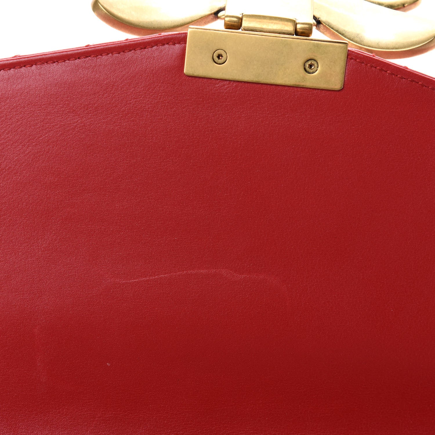 Gucci Calfskin Trapuntata Queen Margaret Clutch Hibiscus Red 8 of 11