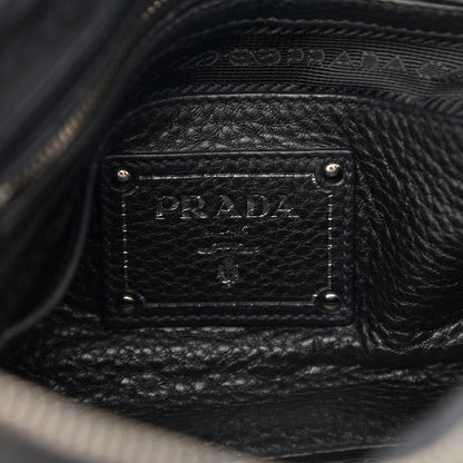 Prada Vitello Daino Shopping Satchel Black 6 of 12