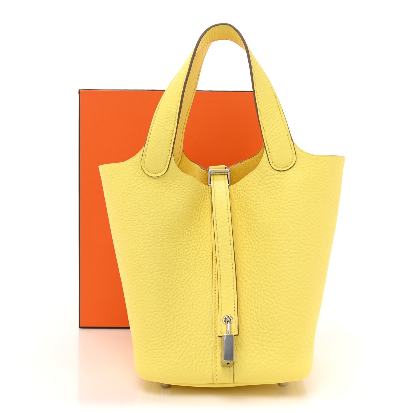Taurillon Clemence Picotin Lock 18 PM Limoncello