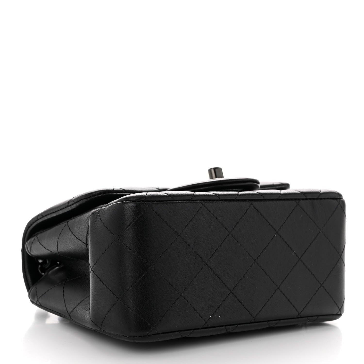 Chanel Lambskin Quilted Mini Square Flap So Black 4 of 10