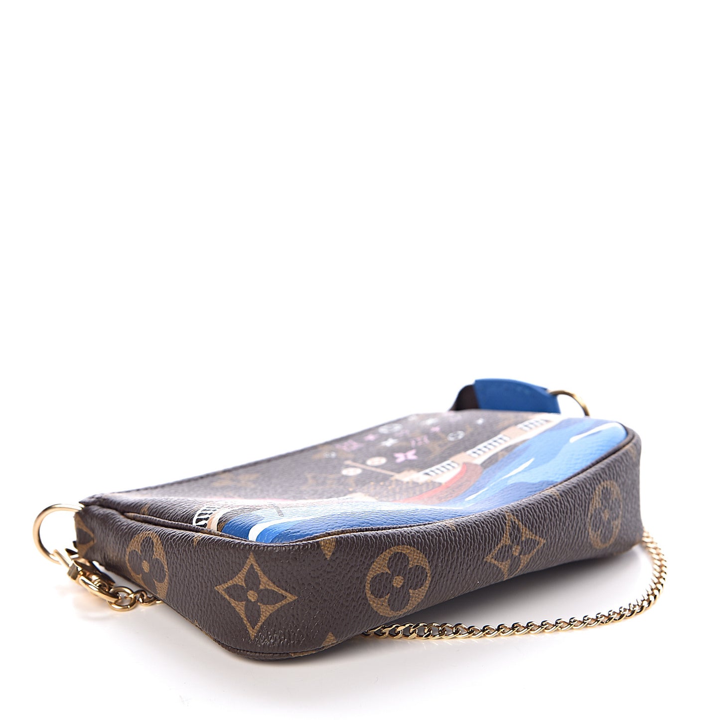 Monogram 2019 Christmas Animation Mini Venice Pochette Accessories Blue