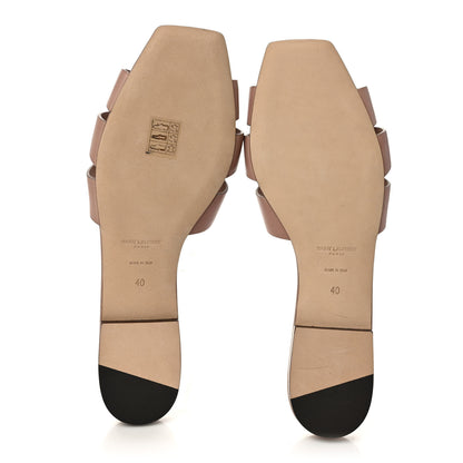 Saint Laurent Calfskin Tribute 05 Slide Sandals 40 Nude 5 of 8