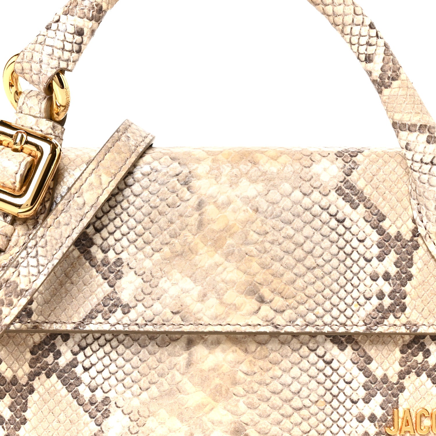 Jacquemus Snakeskin Le Chiquito Boucle Long Beige 9 of 11