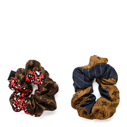 Louis Vuitton Silk Scrunchies Set 1 of 4