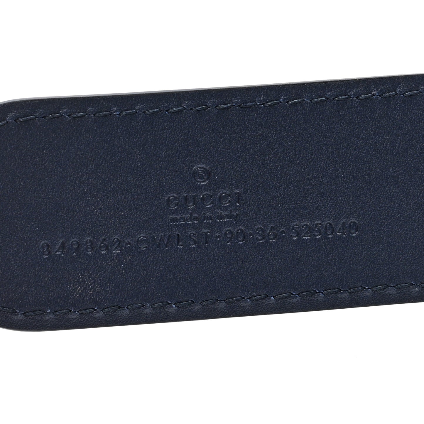 Calfskin Web Interlocking G Belt 90 36 Navy