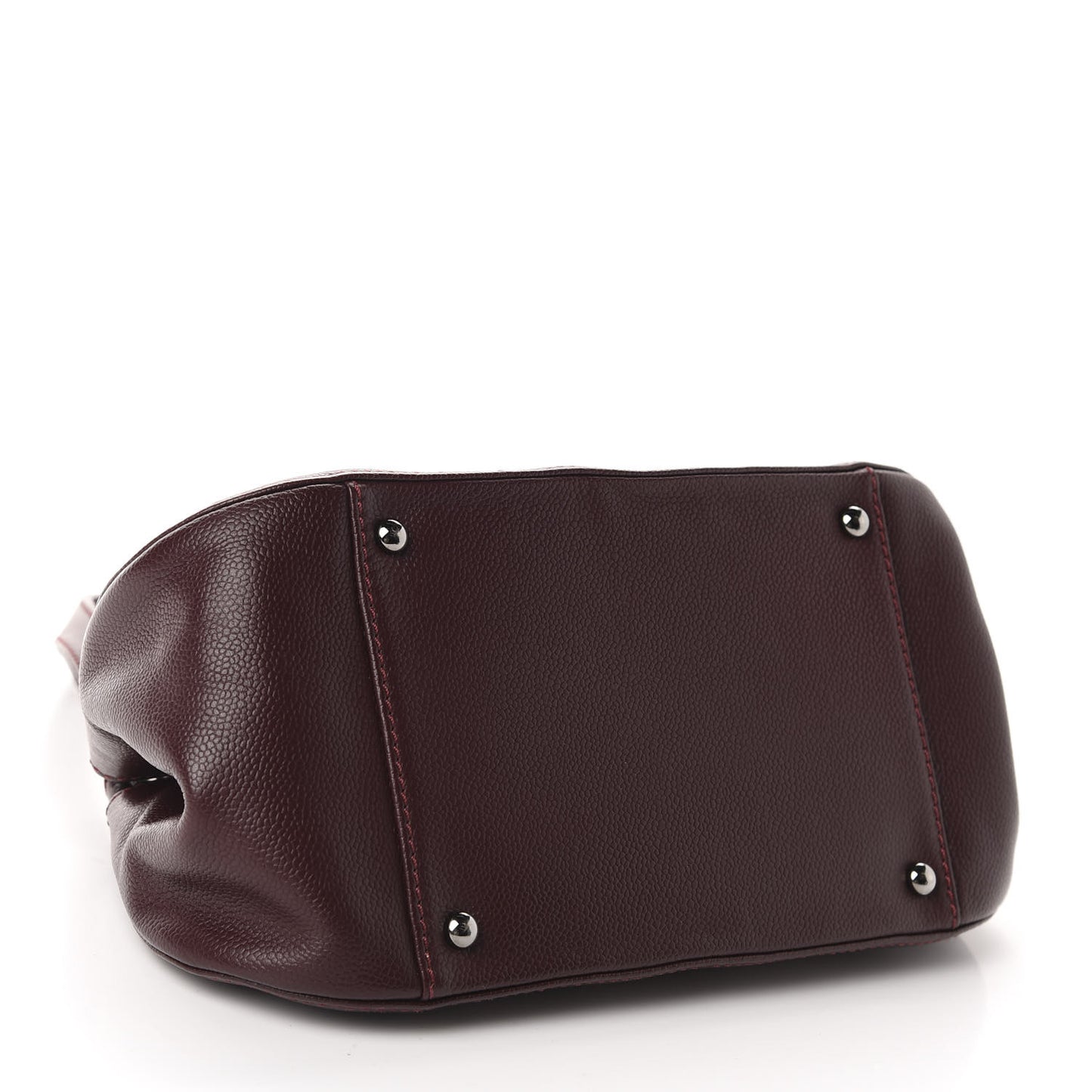 Caviar Quilted Small Mademoiselle Flap Bag Burgundy