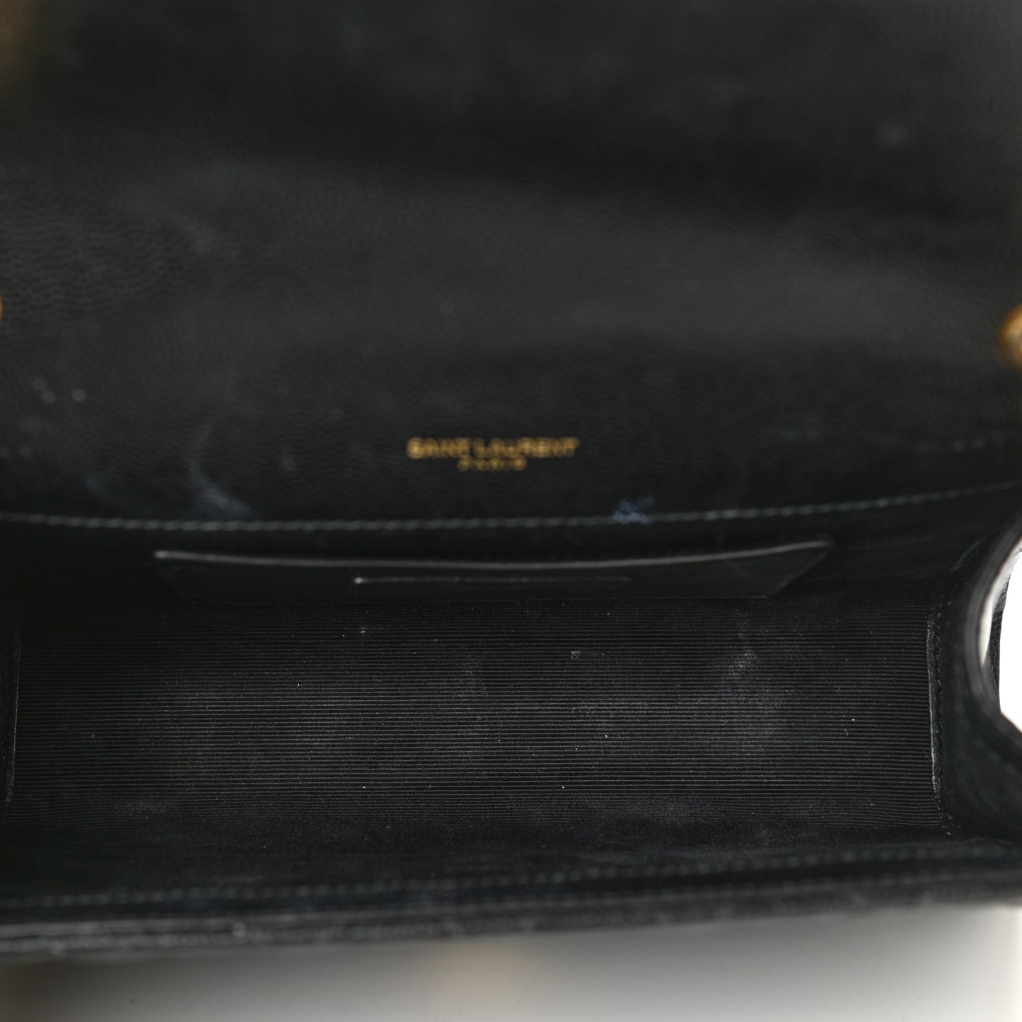 Grain De Poudre Textured Mixed Matelasse Triquilt Small Monogram Satchel Black