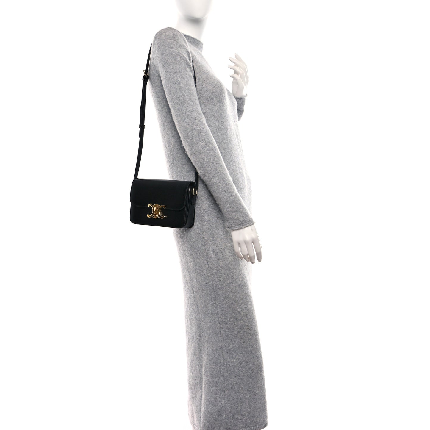 Shiny Calfskin Teen Triomphe Black