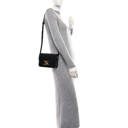 Celine Shiny Calfskin Teen Triomphe Black 2 of 8