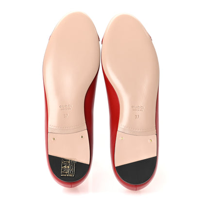 Gucci Nappa Charlotte Double G Ballet Flats 37 Maple Red 6 of 9