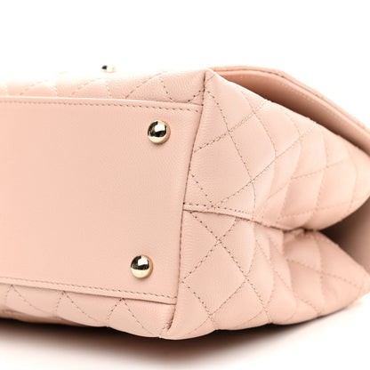 Chanel Caviar Quilted Small Coco Handle Flap Light Pink 10 of 11