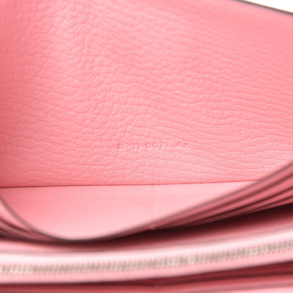 Hermes Chevre Mysore Kelly Longue Wallet Rose Sakura 6 of 8