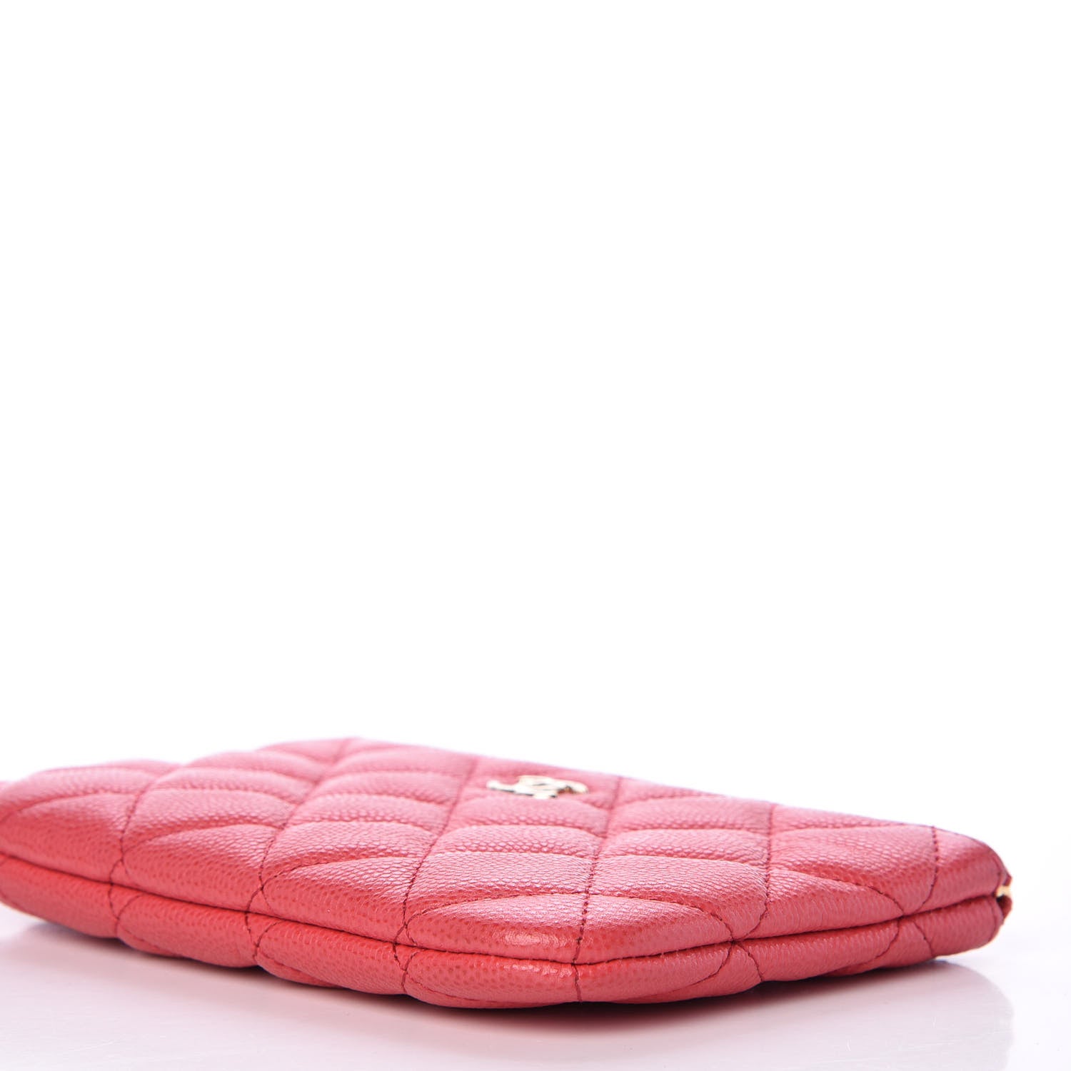 Chanel Caviar Quilted Small Cosmetic Case Dark Pink 5 of 10
