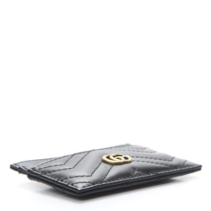 Gucci Calfskin Matelasse GG Marmont Card Holder Black 4 of 8