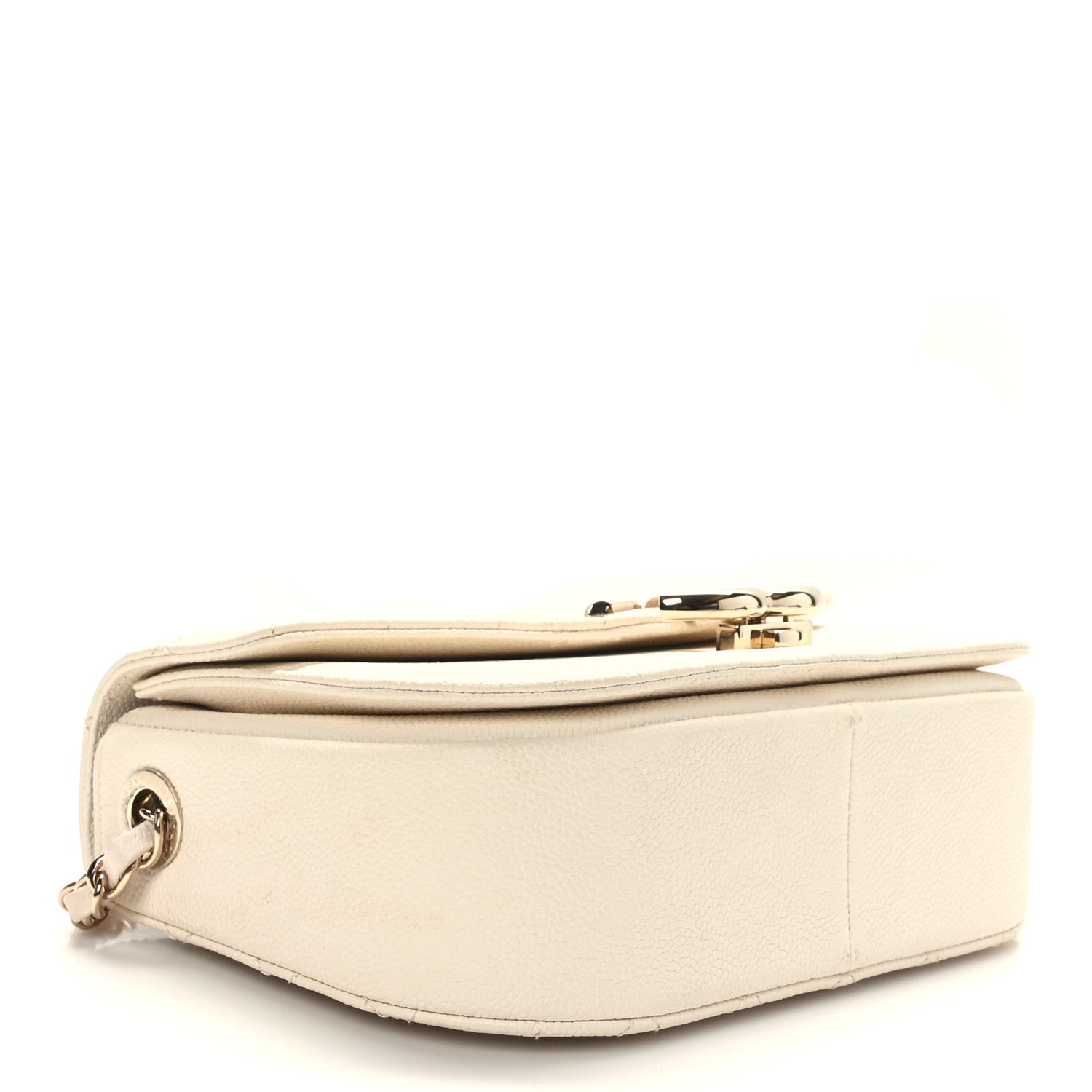 Chanel Grained Calfskin Quilted Small Cuba Top Handle Flap White 4 of 10