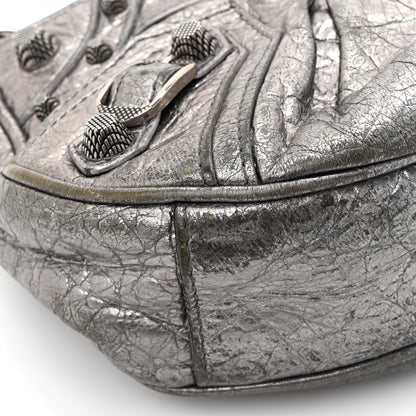 Balenciaga Metallic Agneau Arena Le Cagole Shoulder Bag XS Silver 14 of 17