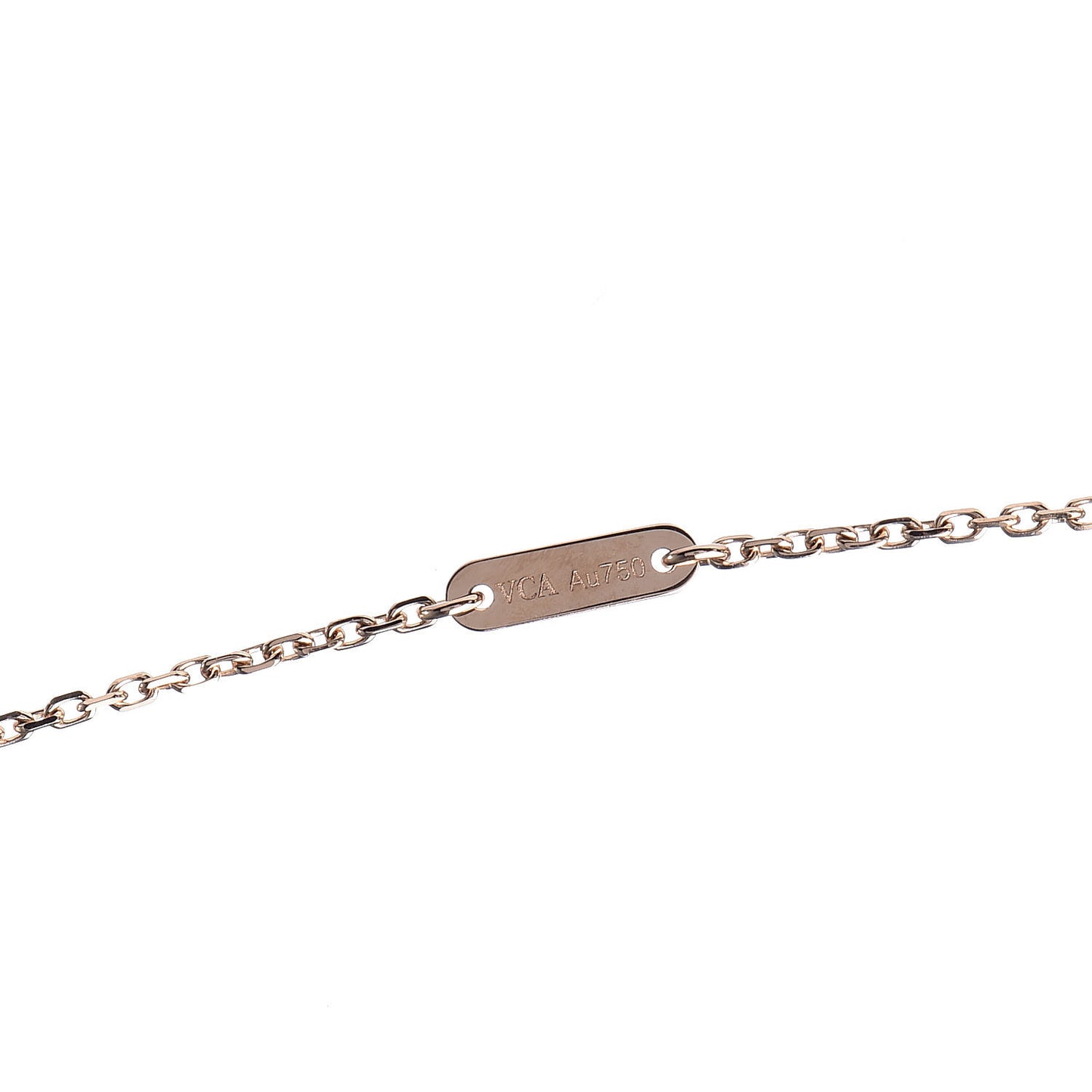 18K Rose Gold Carnelian Sweet Alhambra Pendant Necklace