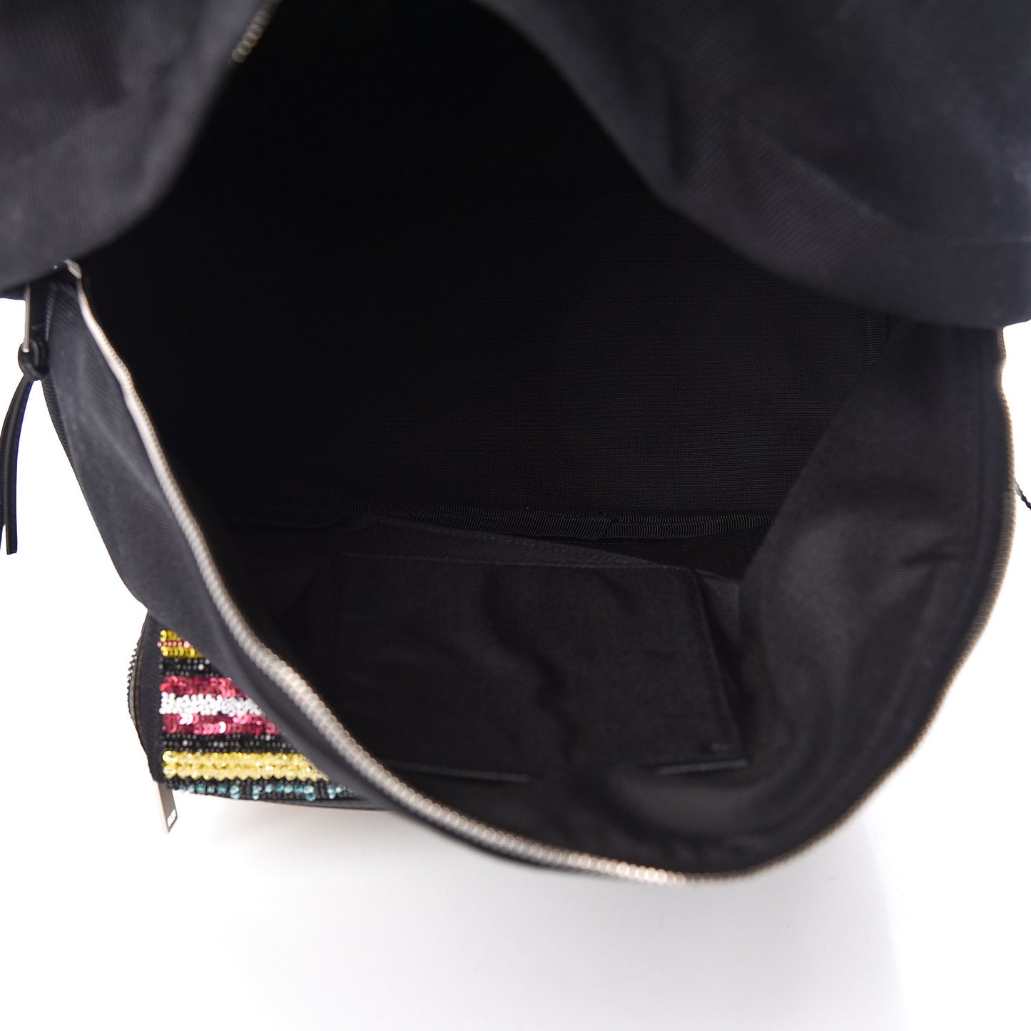 Canvas Sequins City Backpack Black