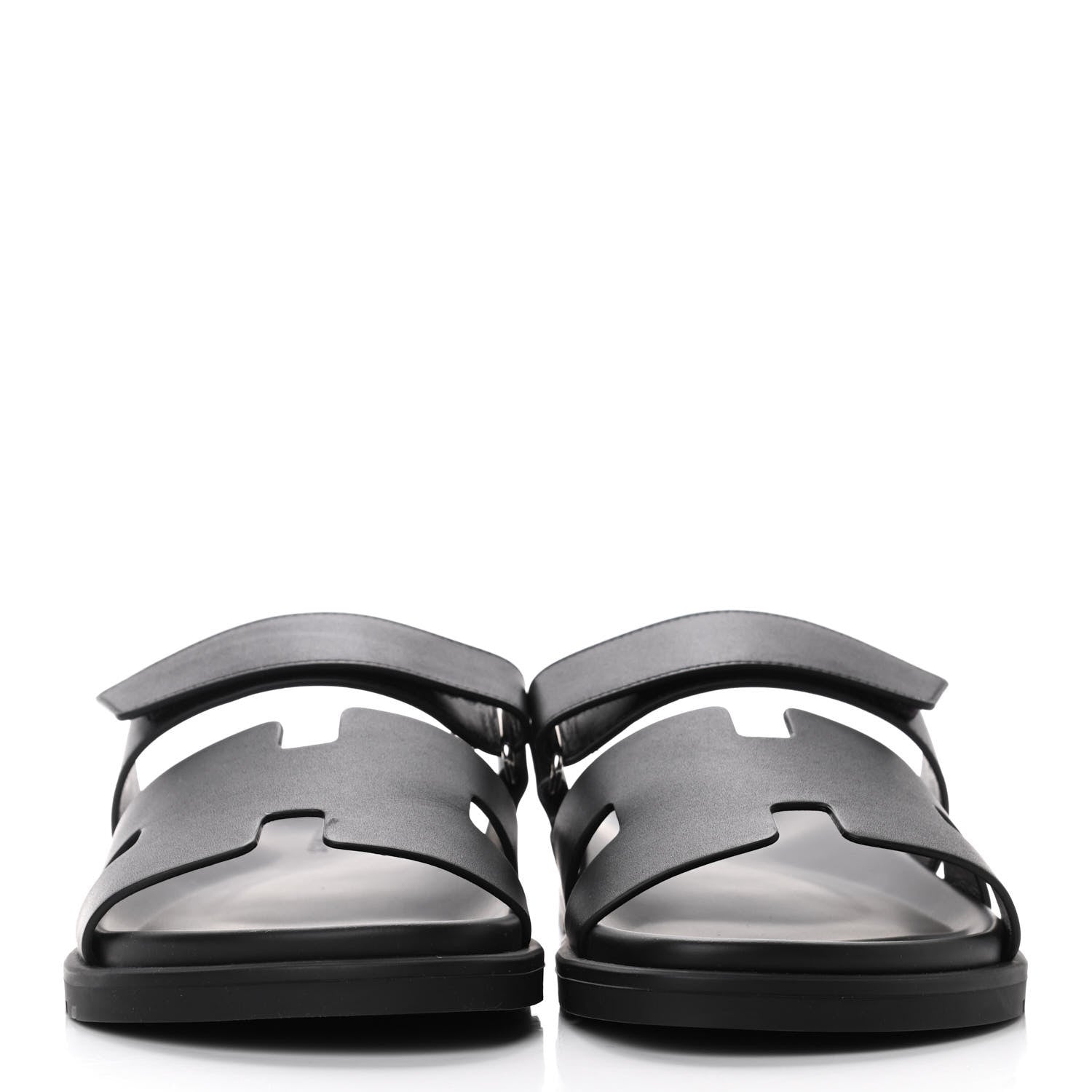 Hermes Calfskin Womens Chypre Sandals 40 Black 2 of 4