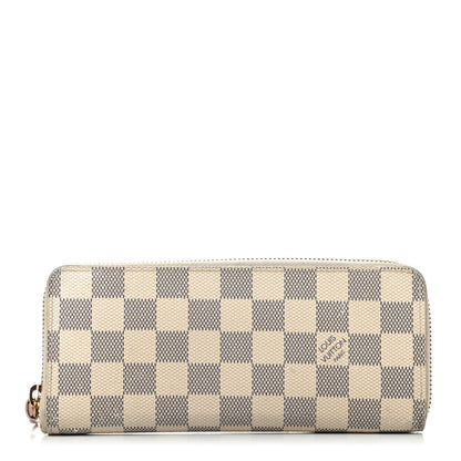 Louis Vuitton Damier Azur Clemence Wallet Rose Ballerine 1 of 8