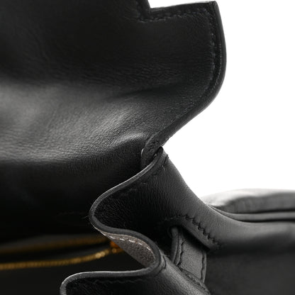 Hermes Swift Horseshoe Kelly Retourne 32 Black Gris Mouette 14 of 16