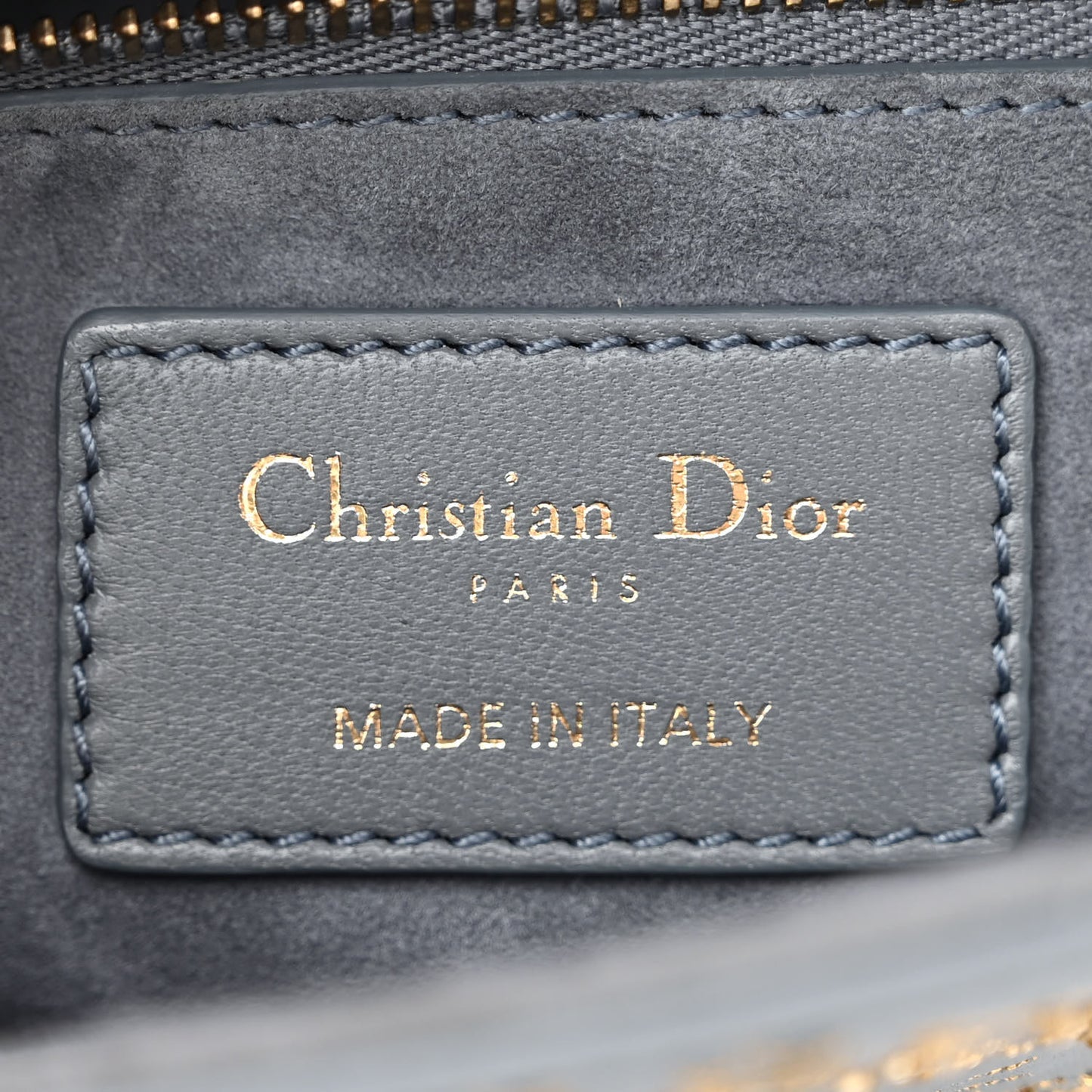 Lambskin Beaded Embroidered Mini Astrology Lady Dior Blue Multicolor