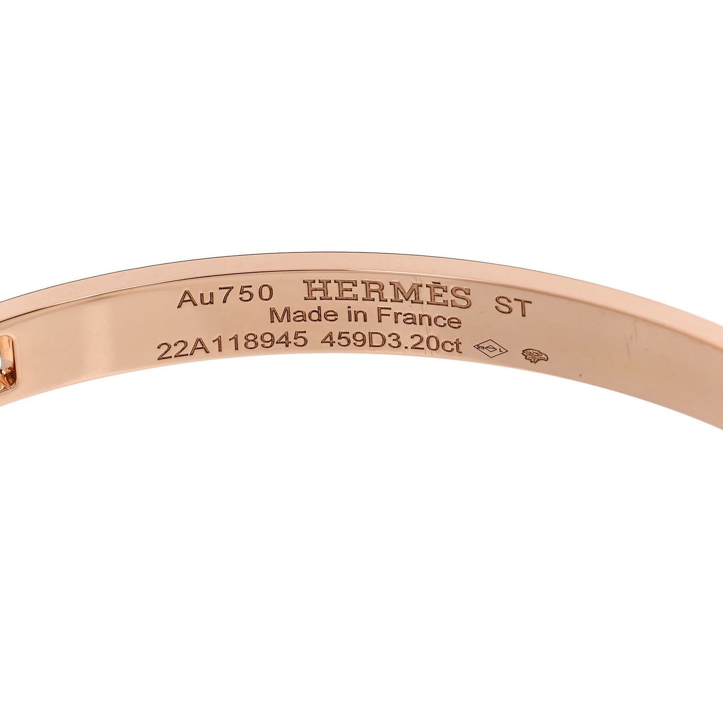 18K Rose Gold Pave Diamond H D'Ancre Bracelet ST