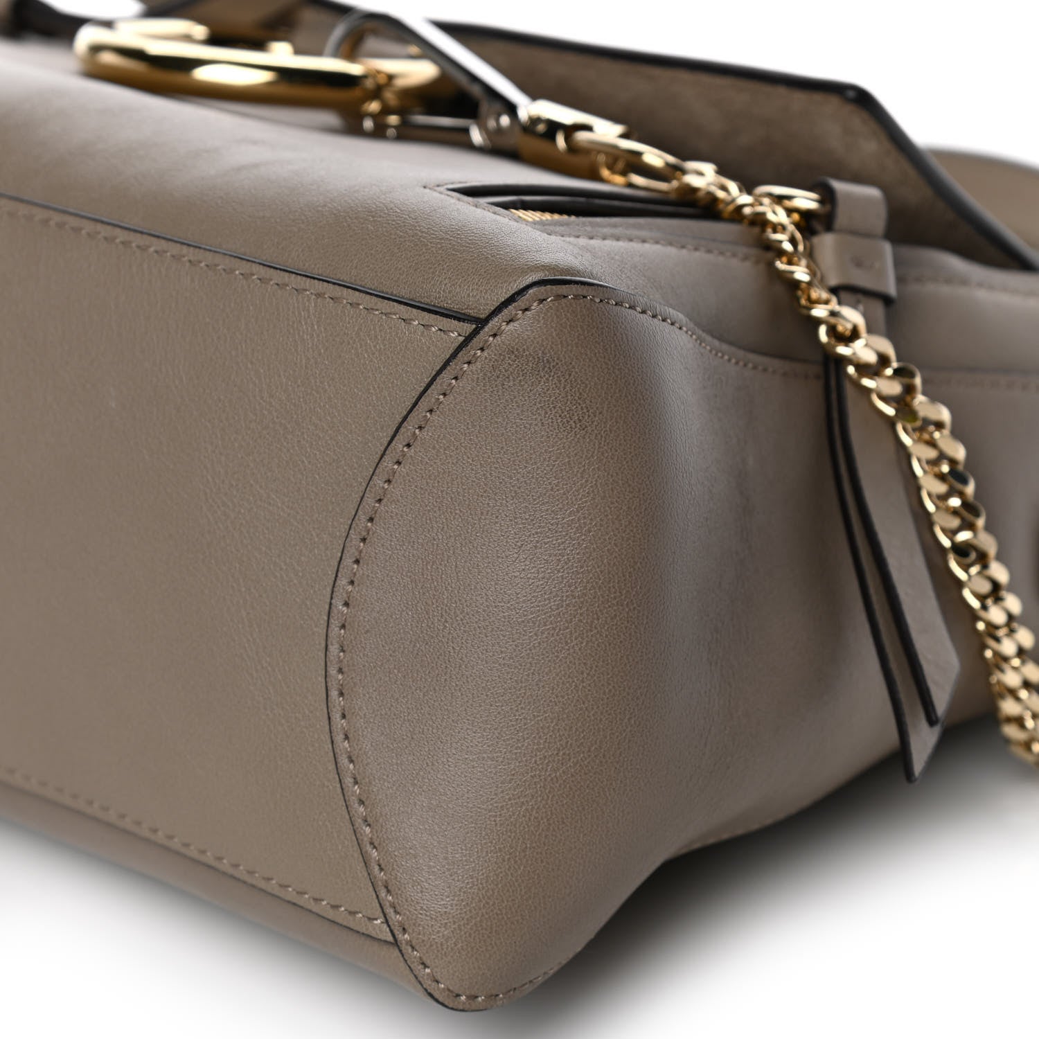 Chloe Calfskin Small Faye Day Shoulder Bag Motty Grey 10 of 10