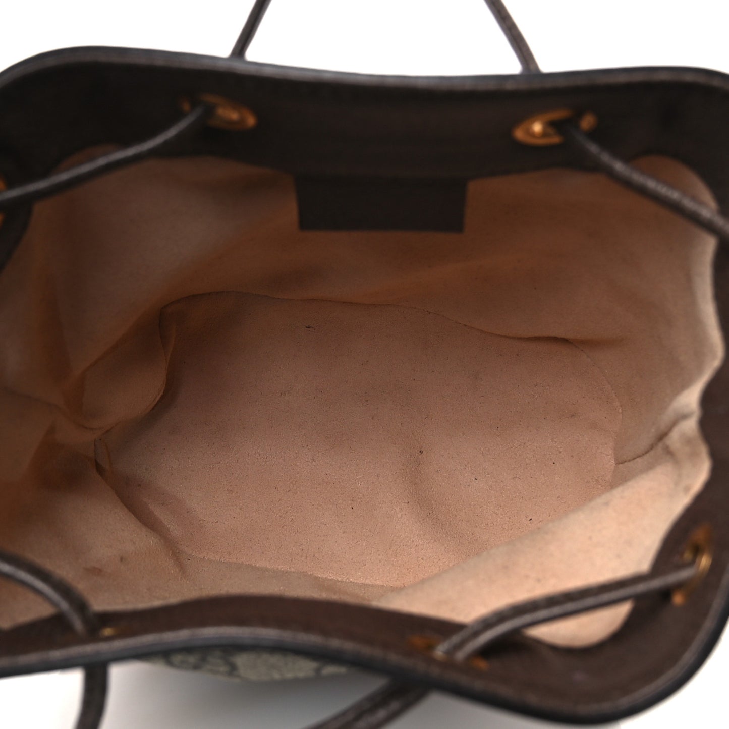 GG Supreme Monogram Web Mini Ophidia Bucket Bag Brown